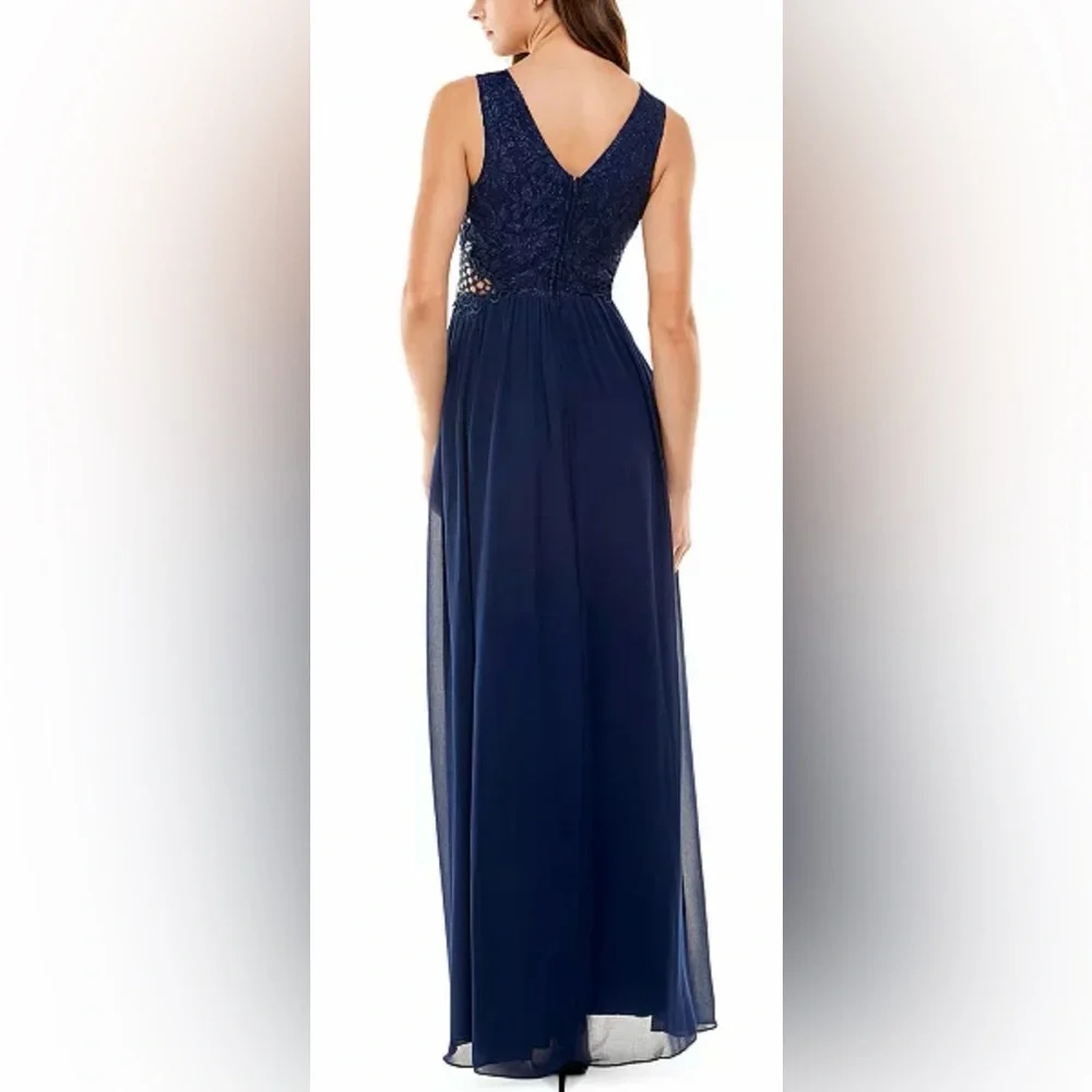 City Studio Navy Blue Maxi Dress - Picture 2 of 3